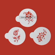Load image into Gallery viewer, 3pcs/lot Decorative Flowers Cake Decorating with Sugarpaste Cookie Stencil Royal Icing Cupcake Mold Cookie Tools Bakeware
