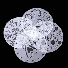 Load image into Gallery viewer, 4Pc/lot Plastic Cake Stencils Flower Spray Stencils Birthday Cake Mold Decorating Bakery Tools DIY Mould Fondant Template
