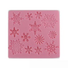 Load image into Gallery viewer, 3D Christmas Snowflake Shape Silicone Molds Fondant Cookie Mold Candy Cake Decorating Moulds Kitchen Baking Tool Cake Decoration