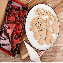 Load image into Gallery viewer, 8pcs/set Stainless Steel 3D Christmas Cookie Cutters Cake Cookie Mold Fondant Cutter DIY Baking Tools