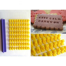 Load image into Gallery viewer, Letter Number Cookie Press Stamp Embosser Cutter Fondant Mould Cake Baking Molds Tools