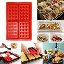 Load image into Gallery viewer, Silicone 4-Cavity Waffles Cake Chocolate Mold Donut Maker Fondant Baking Molds Cake Decorating Waffles cake Mould Pan