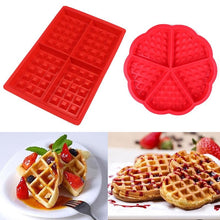 Load image into Gallery viewer, Non-stick Silicone Waffle Mold Kitchen Bakeware Cake Mould Makers for Oven High-temperature Baking Set