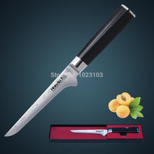 Load image into Gallery viewer, HUIWILL 6&quot; Japanese VG10 Damascus carbon steel kitchen Boning utility knife kithen cooking tool with forged Dark G10 handle