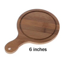 Load image into Gallery viewer, Durable Round Wooden Pizza Paddle Serving Board Making Peel Cutting Tray 4 Sizes 6/7/8/9 inches