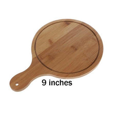 Load image into Gallery viewer, Durable Round Wooden Pizza Paddle Serving Board Making Peel Cutting Tray 4 Sizes 6/7/8/9 inches