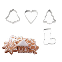 Load image into Gallery viewer, 10 Pcs/Set New Bakeware Handmade Mold Christmas Cookies Cutter Biscuit Mould Set Sugar Arts Fondant Cake Decoration Tools