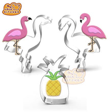 Load image into Gallery viewer, Creative Cookie Cutter Mold Flamingo Pineapple Shape Stainless Steel Biscuit Fondant Cake Moulds Cake Mold Baking kitchen Tools