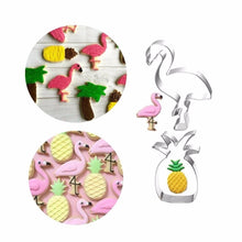 Load image into Gallery viewer, Creative Cookie Cutter Mold Flamingo Pineapple Shape Stainless Steel Biscuit Fondant Cake Moulds Cake Mold Baking kitchen Tools