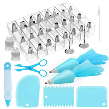 Load image into Gallery viewer, 32-Piece Cake Decorating Supplies Tips Kits Penholder Cleanser Brush With Scissors For Mounting Pen Brush For Cream Bag