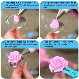 32-Piece Cake Decorating Supplies Tips Kits Penholder Cleanser Brush With Scissors For Mounting Pen Brush For Cream Bag