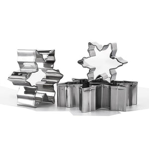 5Pcs/Set Christmas Snowflake Stainless Steel Cookie Cutters Cake Biscuit Moulds Fondant Icing Mold Kitchen Baking Tools