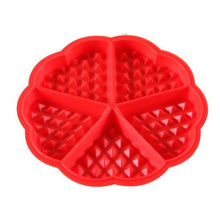 Load image into Gallery viewer, New 4-Cavity Waffle Mold Shape Food Grade Plastic,Cake Chocolate Pan, Silicone Mold Baking Mould Kitchen Bakeware Decorationg