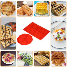 Load image into Gallery viewer, Grid Silicone Waffle Mould Mold Pudding Jelly Chocolate Waffle Mould Mold Tray Baking Tool Round + Rectangle