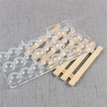 Load image into Gallery viewer, 24 Holes Semi Sphere Chocolate Mould PC Polycarbonate Chocolate Bar Mold Half Ball Plastic Candy Waffle Mold Bakeware Rectangle