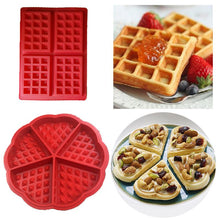 Load image into Gallery viewer, Non-stick Silicone Waffle Mold High-temperature Baking Set Kitchen Bakeware Cake Mould Waffle Makers for Oven