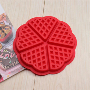 Flower Rectangle Silicone Waffle Mold Pan Microwave Baking Cookie Cake Muffin Bakeware Cooking Tool Kitchen Accessories Supplies