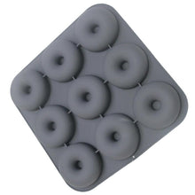 Load image into Gallery viewer, Professional Grade 9 Cavity Donut Pan-100% Top Silicone Baking Pan, Mold,Non-Stick,Bagels/Muffins &amp; Other Delicacies Bakeware