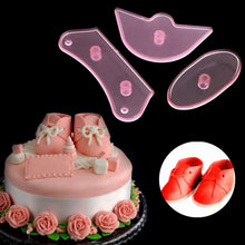Load image into Gallery viewer, 3Pcs Baby Shoes Birthday DIY Cake Decorating Mold Cutter Fondant Sugarcraft Tool