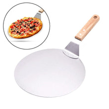 Load image into Gallery viewer, Newly Stainless Steel Pizza Peel Shovel with Wooden Handle Cake Shovel Baking Tools Cheese Pizza Shovels