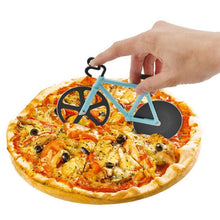 Load image into Gallery viewer, Bicycle Stainless Steel Blades Non-Stick Pizza Cutter Cutting Wheels Slicer Kithen Tool with Stand Holder Pizza Cutter Tool