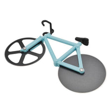 Load image into Gallery viewer, Bicycle Stainless Steel Blades Non-Stick Pizza Cutter Cutting Wheels Slicer Kithen Tool with Stand Holder Pizza Cutter Tool