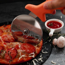 Load image into Gallery viewer, Stainless Steel Cutter Pizza Knife Cake Tools Pizza Wheels Scissors Ideal for Pizza, Pies, Waffles and Dough Cookies (Red)